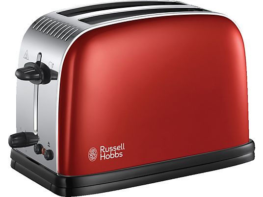 RUSSELL HOBBS Hobbs Colours Plus Flame Red - tostapane (Rosso/Acciaio/Nero)