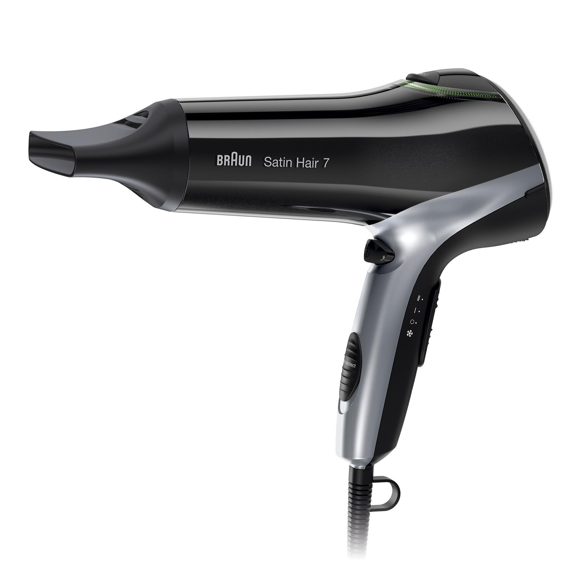 BRAUN Satin Hair 7 HD 710 mit IONTEC Haartrockner Schwarz (2200 Watt)