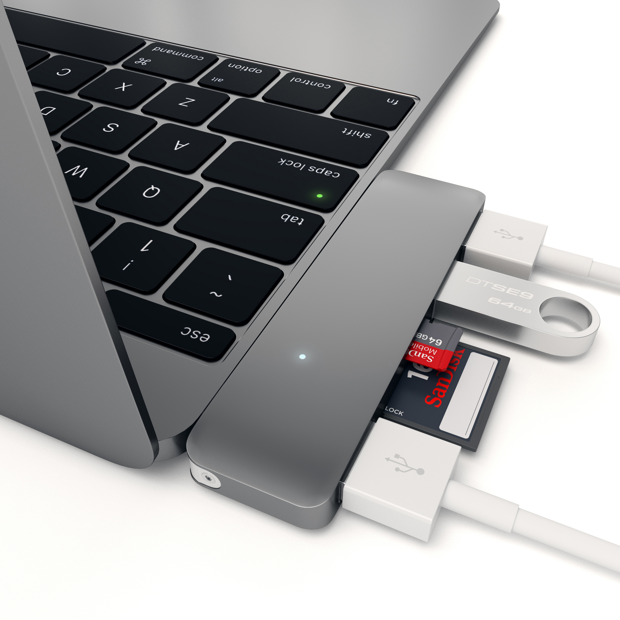 SATECHI USB HUB  USB Typ-C Hub, Space Grey