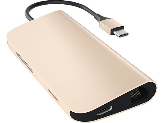 SATECHI ST-TCMAG - USB-C Multiport Hub (Gold/Weiss)