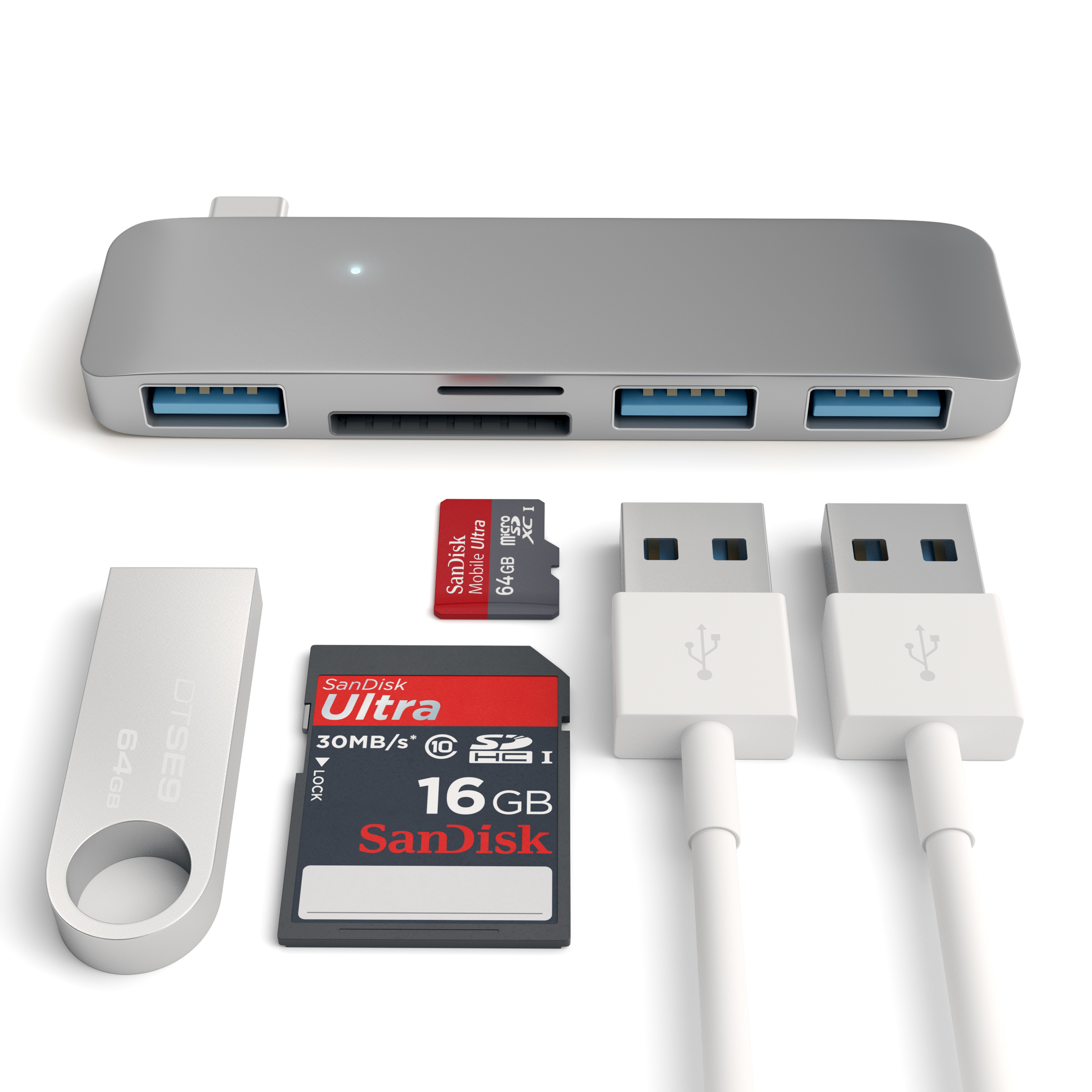 SATECHI USB HUB  USB Typ-C Hub, Space Grey