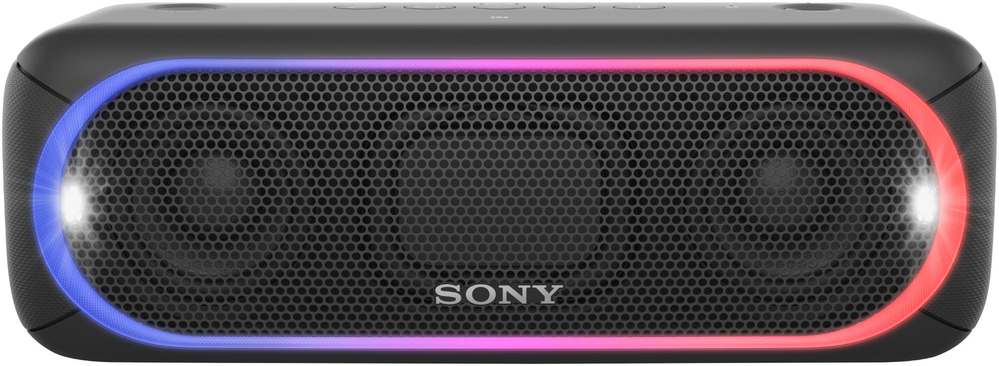 SONY SRS-XB30 Wireless Party Chain Bluetooth Lautsprecher, Schwarz, Wasserfest