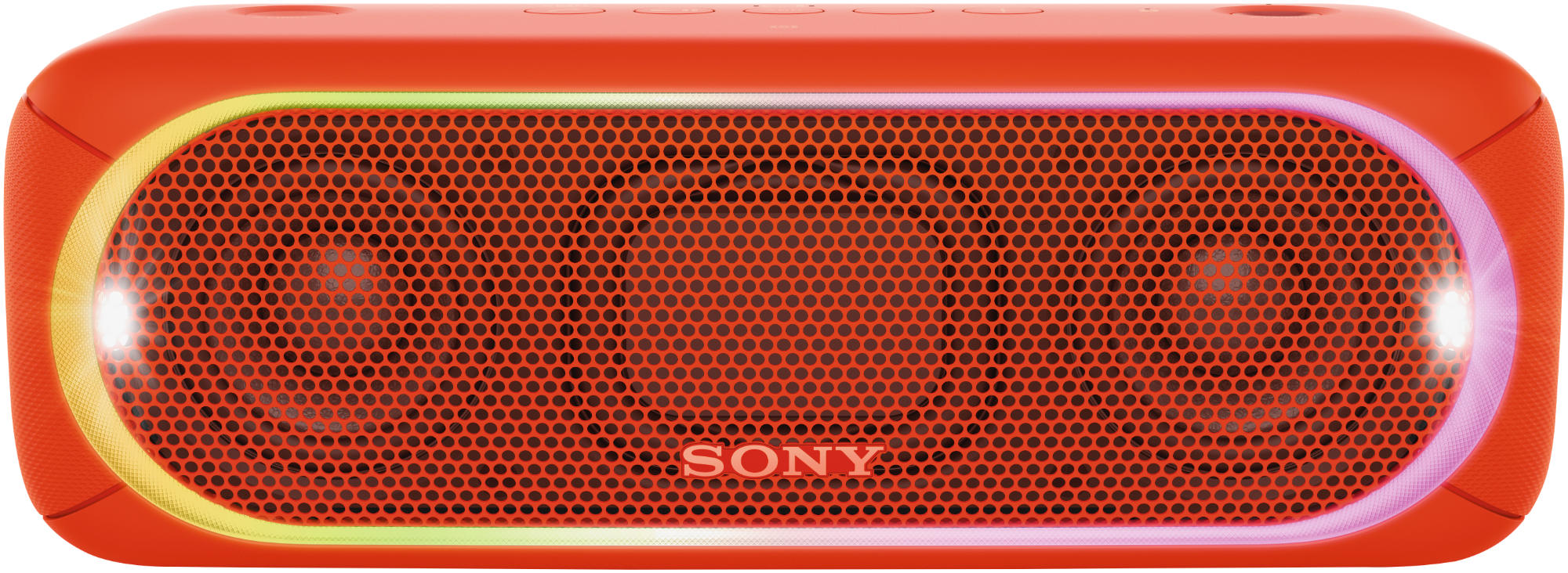 SONY SRS-XB30 Wireless Party Chain Bluetooth Lautsprecher, Rot, Wasserfest