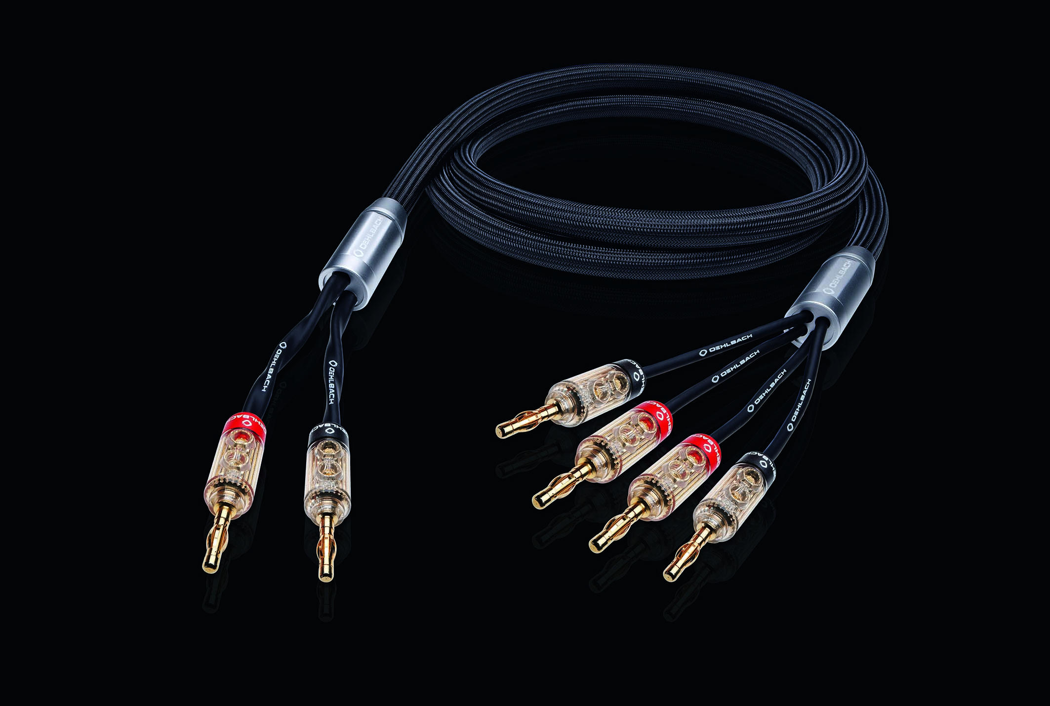 OEHLBACH XXL® FusionFour 2x3.5m m. Banana, Bi-Wiring-Lautsprecherkabel