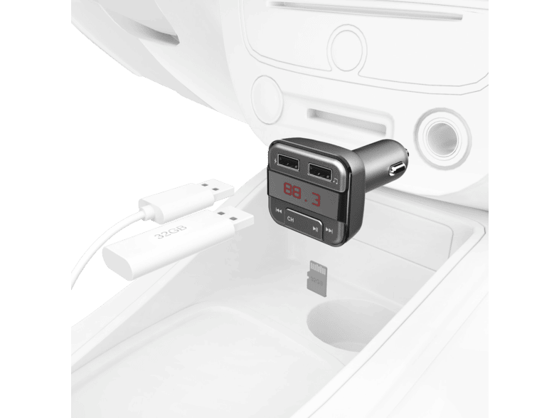 Hama Fm Transmitter Mit Bluetooth Funktion Online Kaufen Mediamarkt