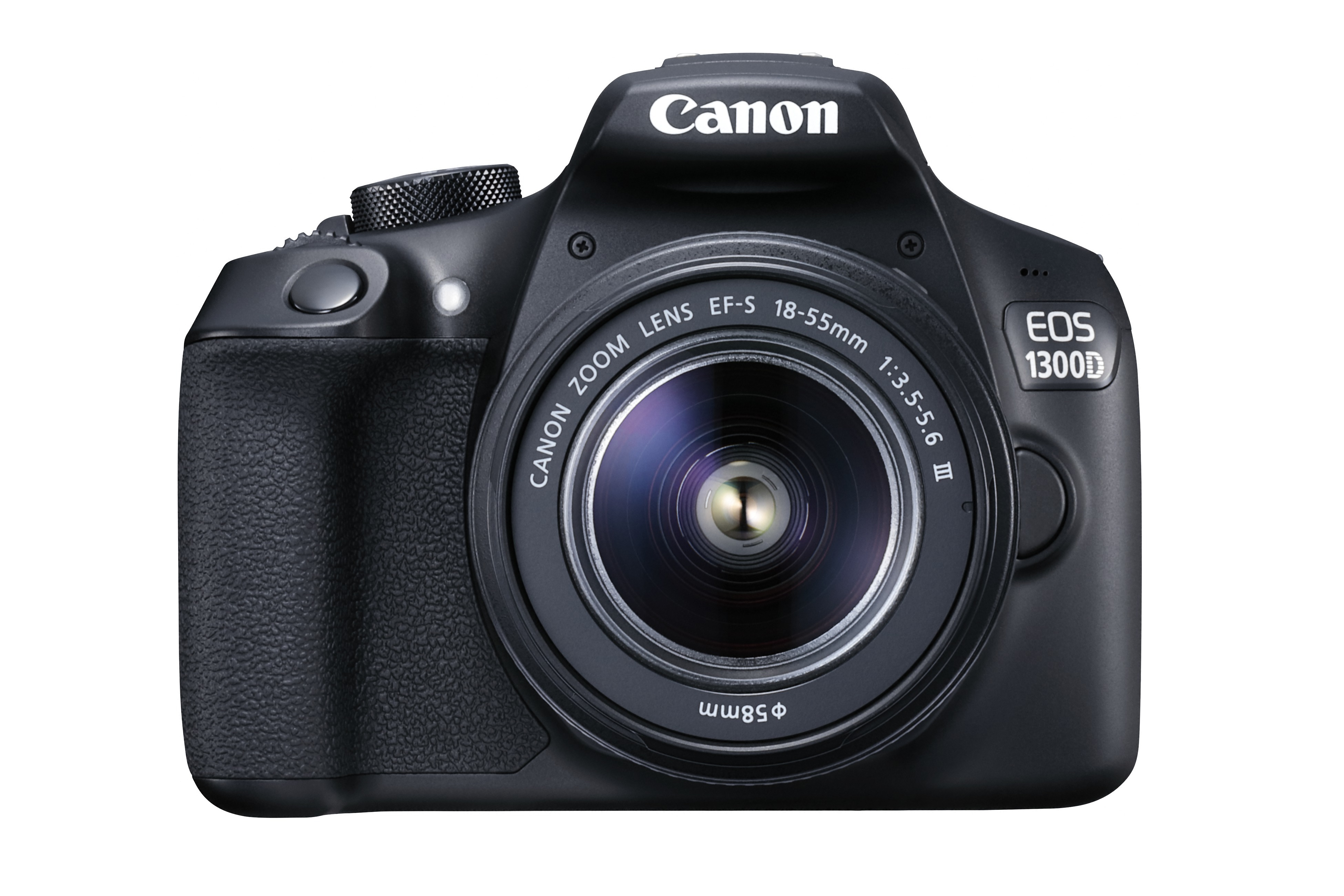 CANON EOS 1300D Kit DFIN III Spiegelreflexkamera, 18 Megapixel, 18-55 mm, 75-300 mm Objektiv (EF-S, EF), WLAN, Schwarz