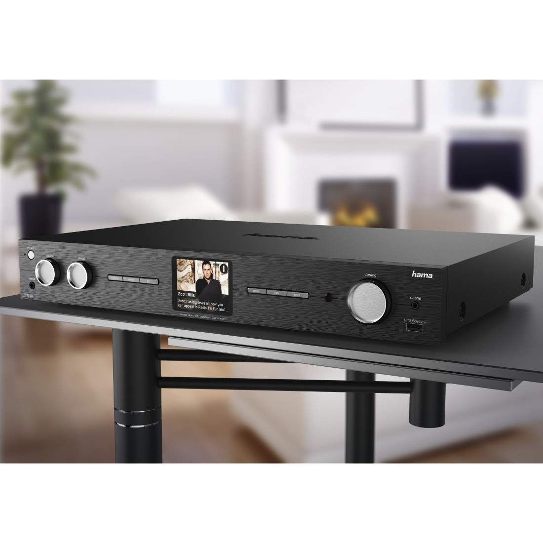 HAMA DIT2010MBT Internetradio, Schwarz