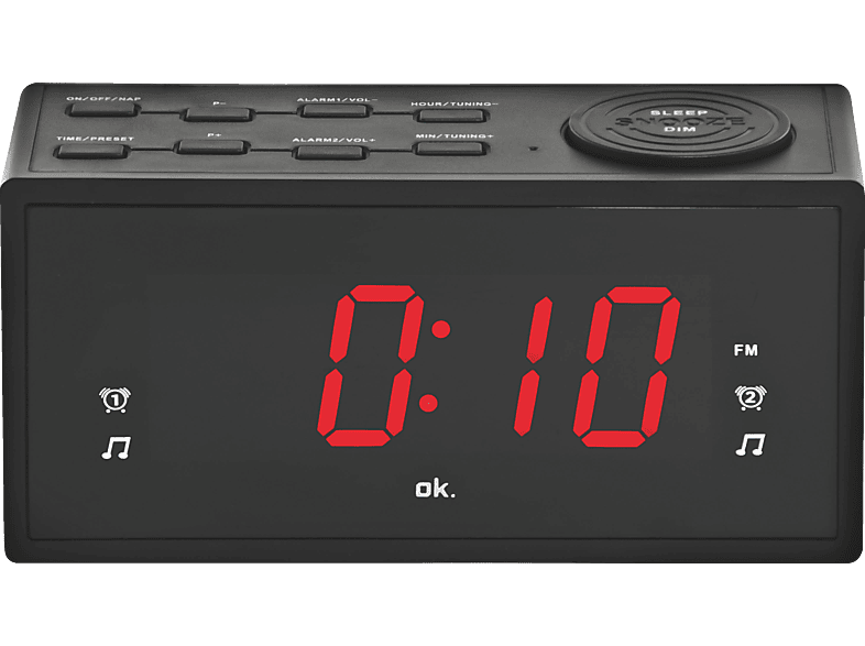 OK Wekkerradio Zwart (OCR 310)