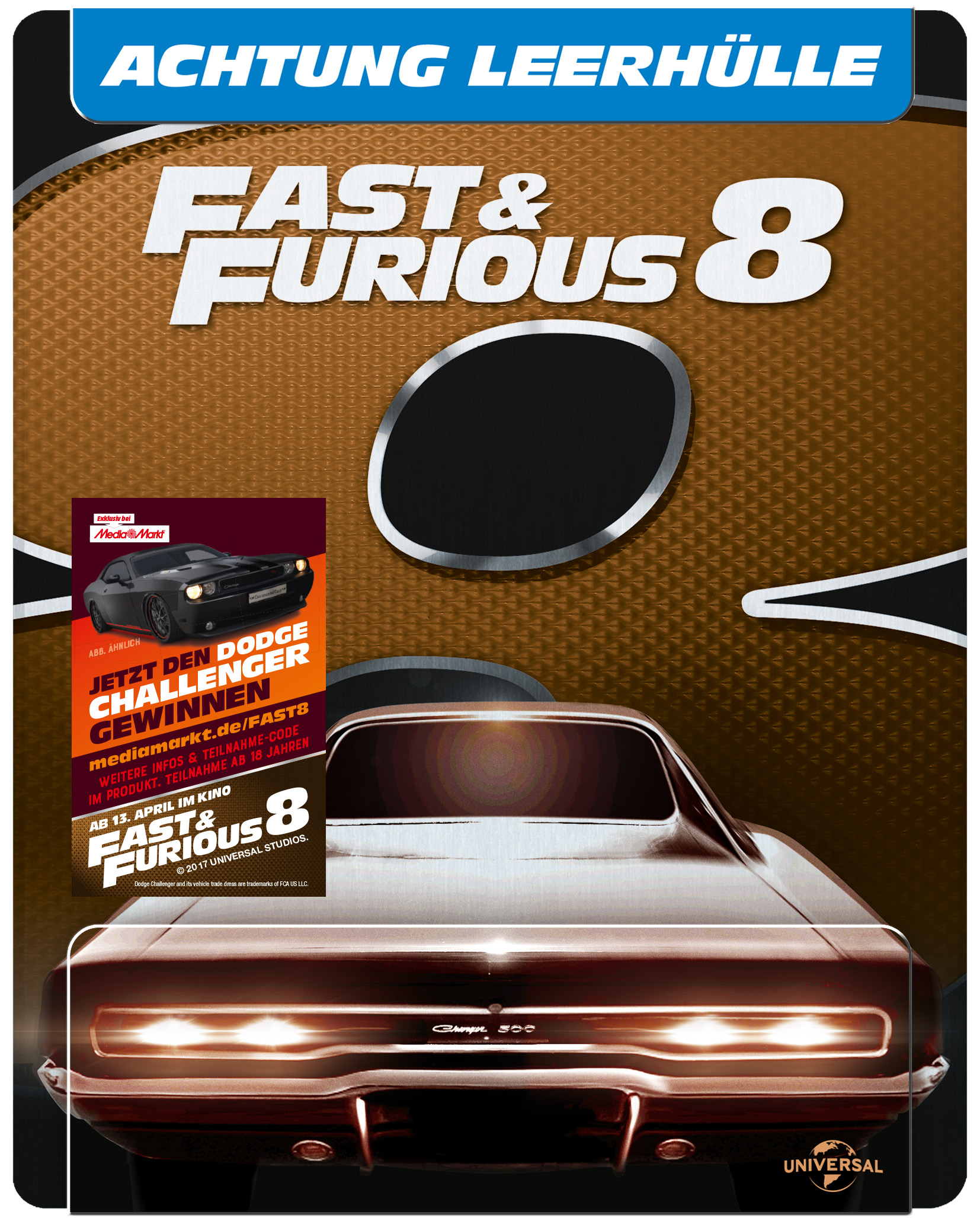 Fast & Furious 8 - Exklusives Steelbook (LEERHÜLLE)