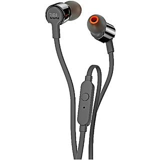 Auriculares de botón - JBL T210, De botón, Con cable, Micrófono, Control remoto, Negro