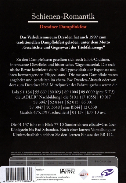 Dampflok Highlights - Dresdner Dampflokfest DVD