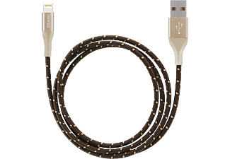 OZAKI Textil fekete USB Lightning adatkábel 1m (OT222AGD)