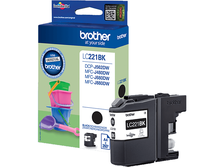 Brother Lc221bk Zwart (lc-221bkbp)