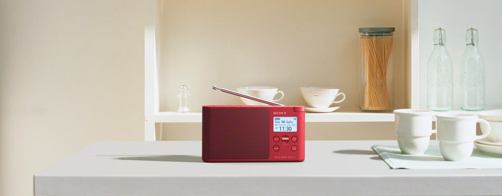 SONY XDR-S41D Radio, PLL-Synthesizer, FM, DAB, DAB+, Rot