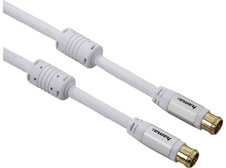 2 Quick-F-Stecker HAMA 2m m SAT-Anschluss-Kabel