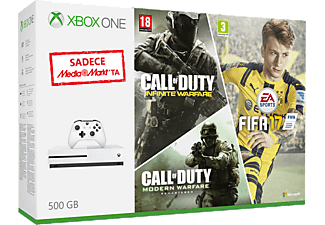 MICROSOFT Xbox One S 500GB Call of Duty Infinite Warfare + Modern Warfare Remastered + FIFA17 Konsol Paketi