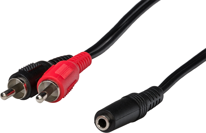 HAMA 43254 2 x RCA - 1 x 3,5 mm Jack adapter 
