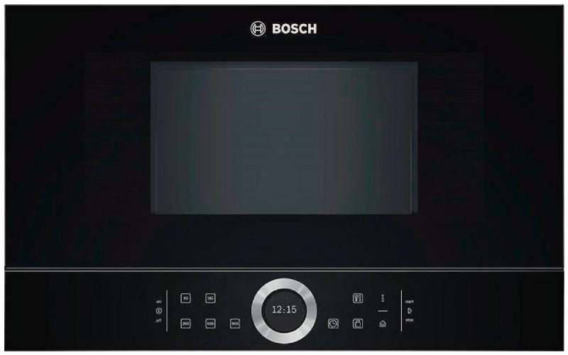 Microondas integrable - Bosch BFL634GB1, 900W, Capacidad 21L, Acero inoxidable, Negro