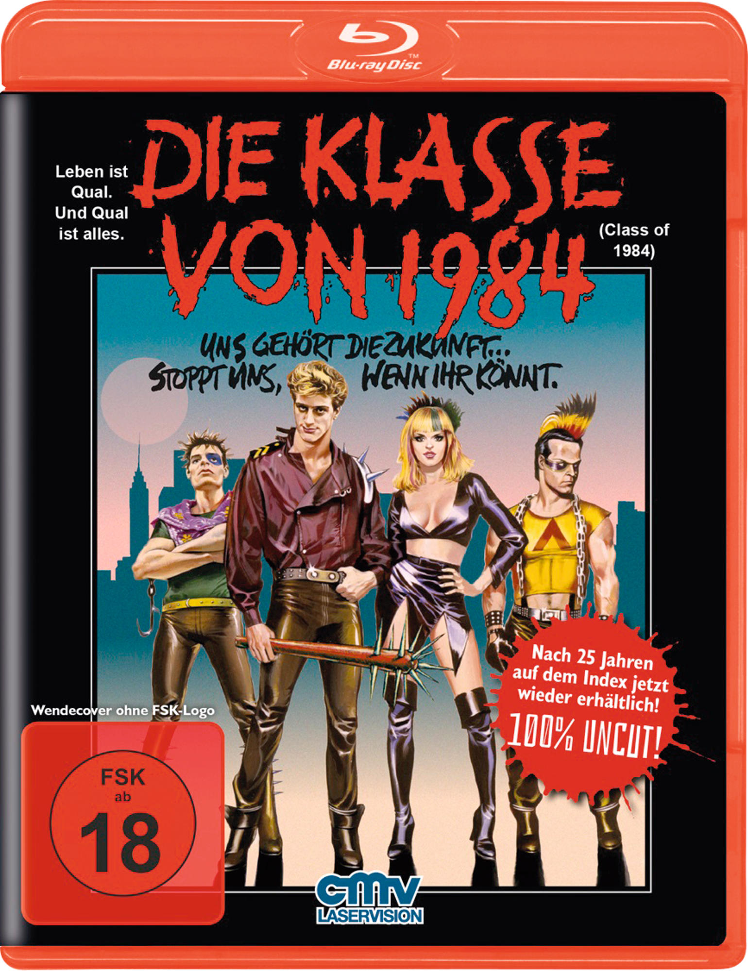 DVD-Cover für Die Klasse Von 1984 (Class of 1984) mit einer Gruppe von Personen.