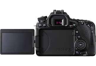 CANON EOS 80D Kit Spiegelreflexkamera, 18-135 mm Objektiv (IS, EF-S, USM), Touchscreen Display, WLAN, Schwarz