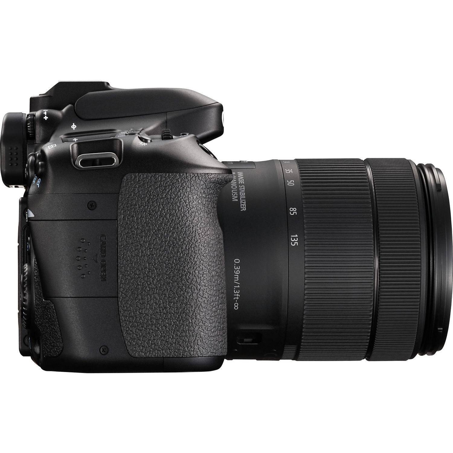 CANON EOS 80D Kit Spiegelreflexkamera, 24,2 Megapixel, 18-135 mm Objektiv (IS, EF-S, USM), Touchscreen Display, WLAN, Schwarz