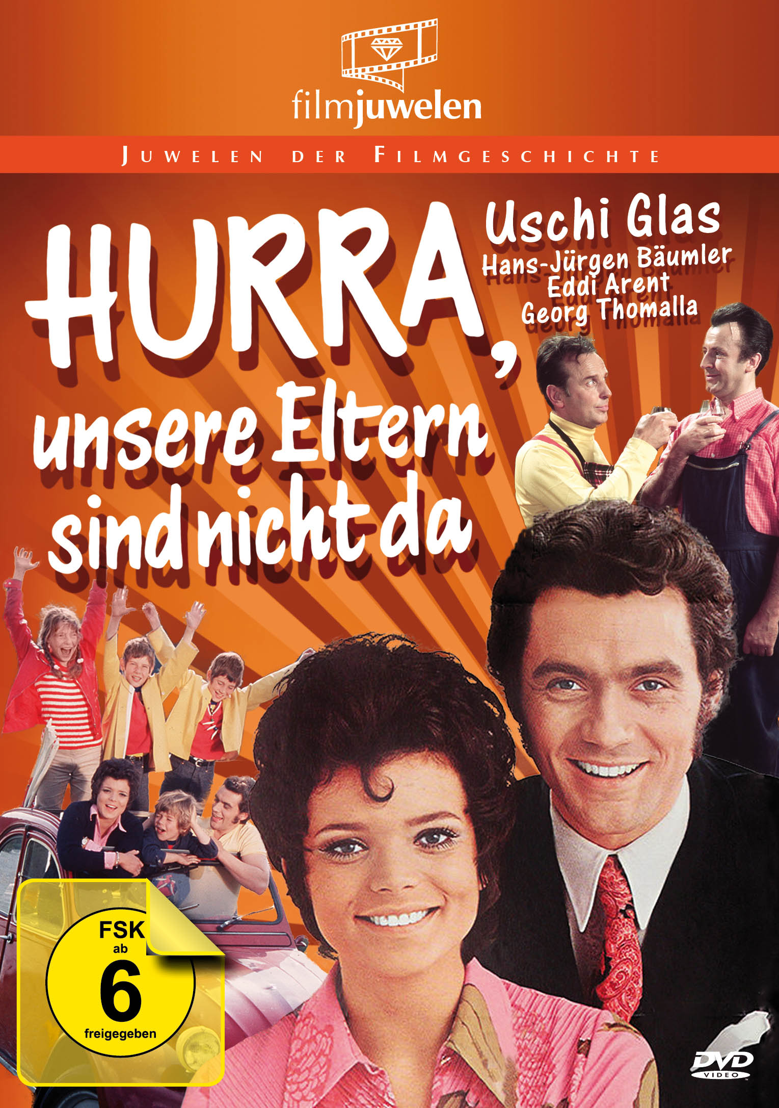 Filmposter, mit einem Mann und einer Frau im Vordergrund und Menschen im Hintergrund.
