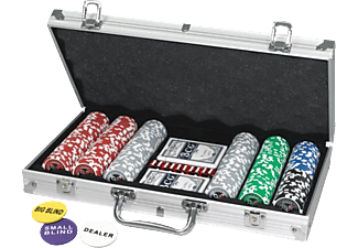 JACKPOT 300 Laser-Chips - Pokerkoffer (Mehrfarbig)