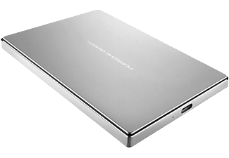 LACIE LaCie Porsche Design Mobile Drive USB-C - Hard Disk - Capacità 2 TB - argento - Disco rigido (HDD, 2 TB, Argento)