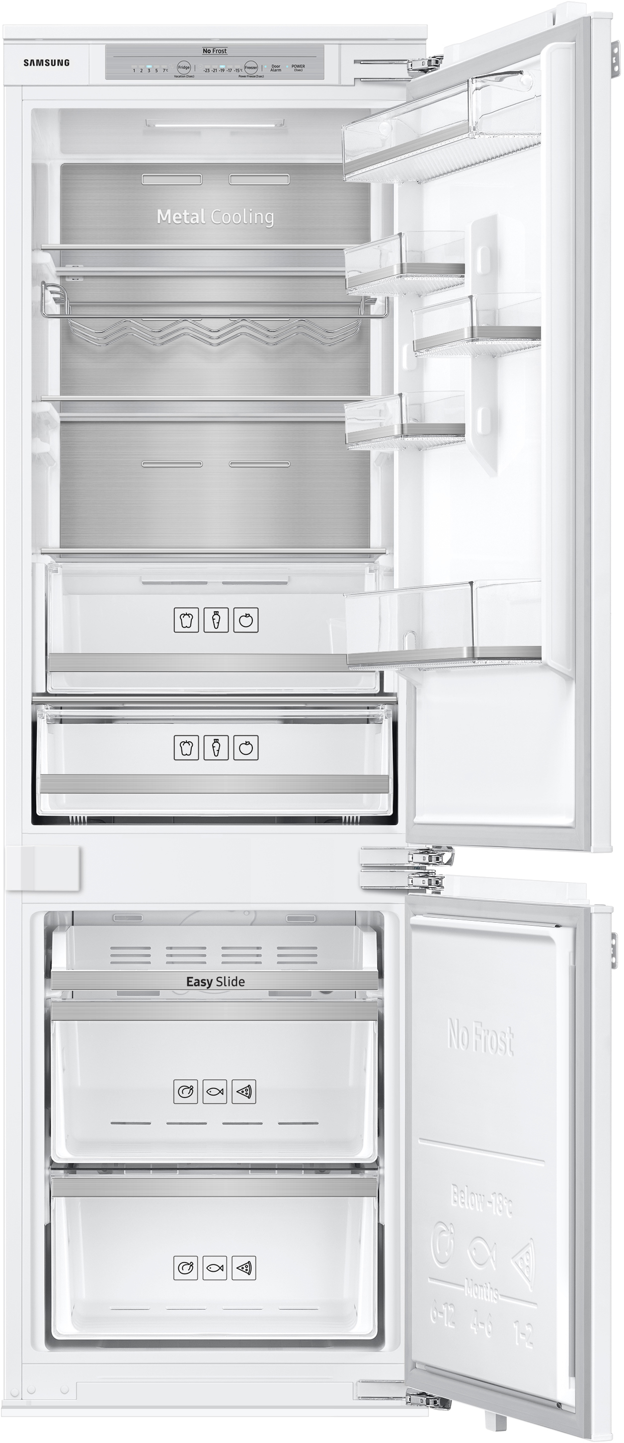 SAMSUNG BRB2G0135WW/EG Kühlgefrierkombination (G, 269 l, 1775 mm hoch, Weiß)