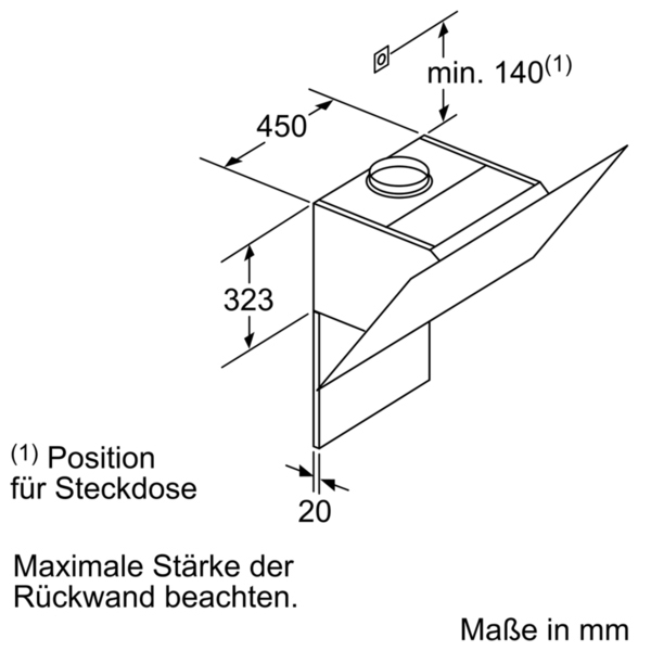 NEFF D95IHM1S0, Dunstabzugshaube (890 mm breit, 499 mm tief)