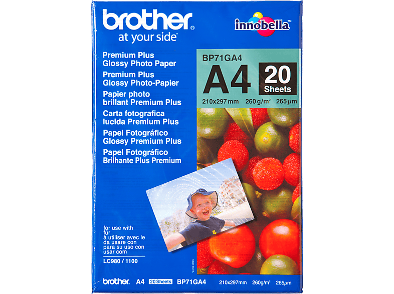 BROTHER A4 glanzend papier (BP71GA4)