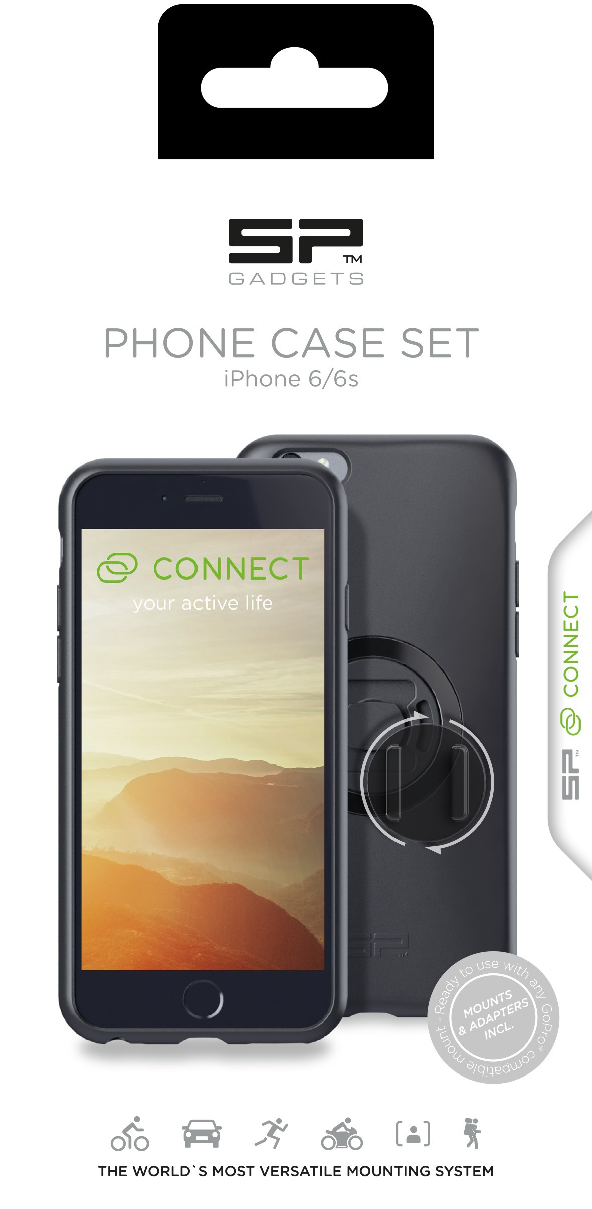 SP CONNECT Phone Case Set Schutzhülle, Schwarz