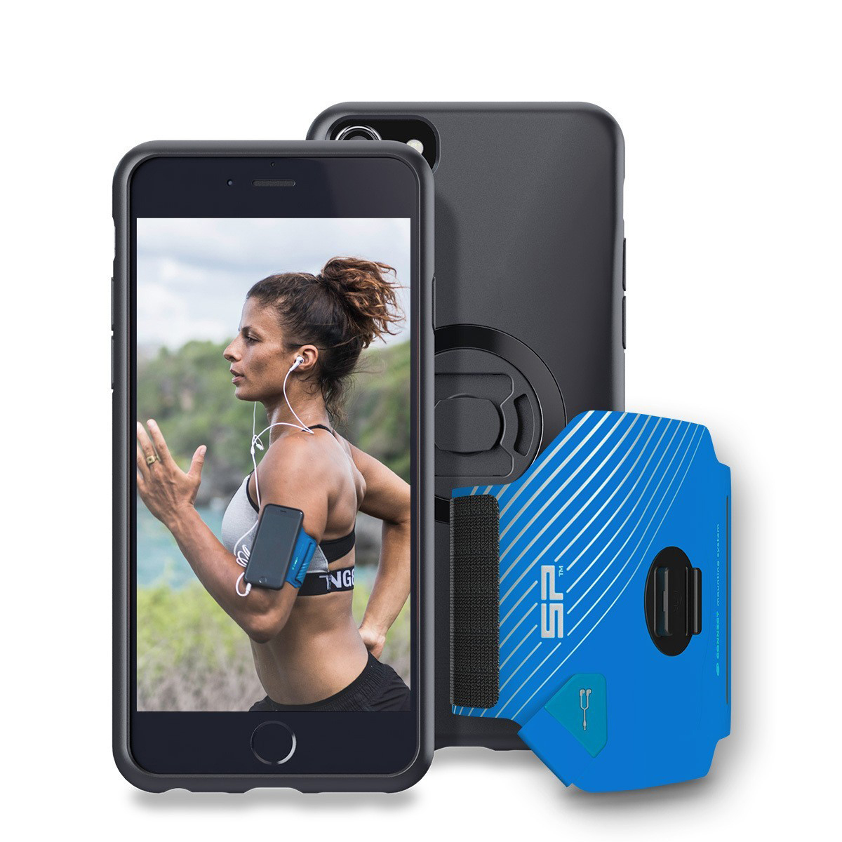 SP CONNECT Connect - Fitness Bundle Sportarmband inklusive Handyhülle, Blau/Schwarz