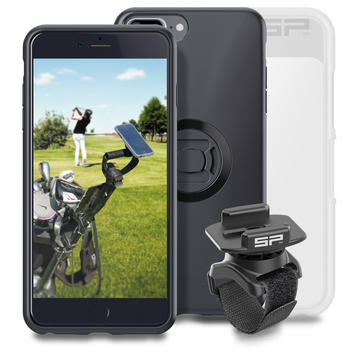 Smartphone CONNECT Golf Halterung, Schwarz SP Bundle