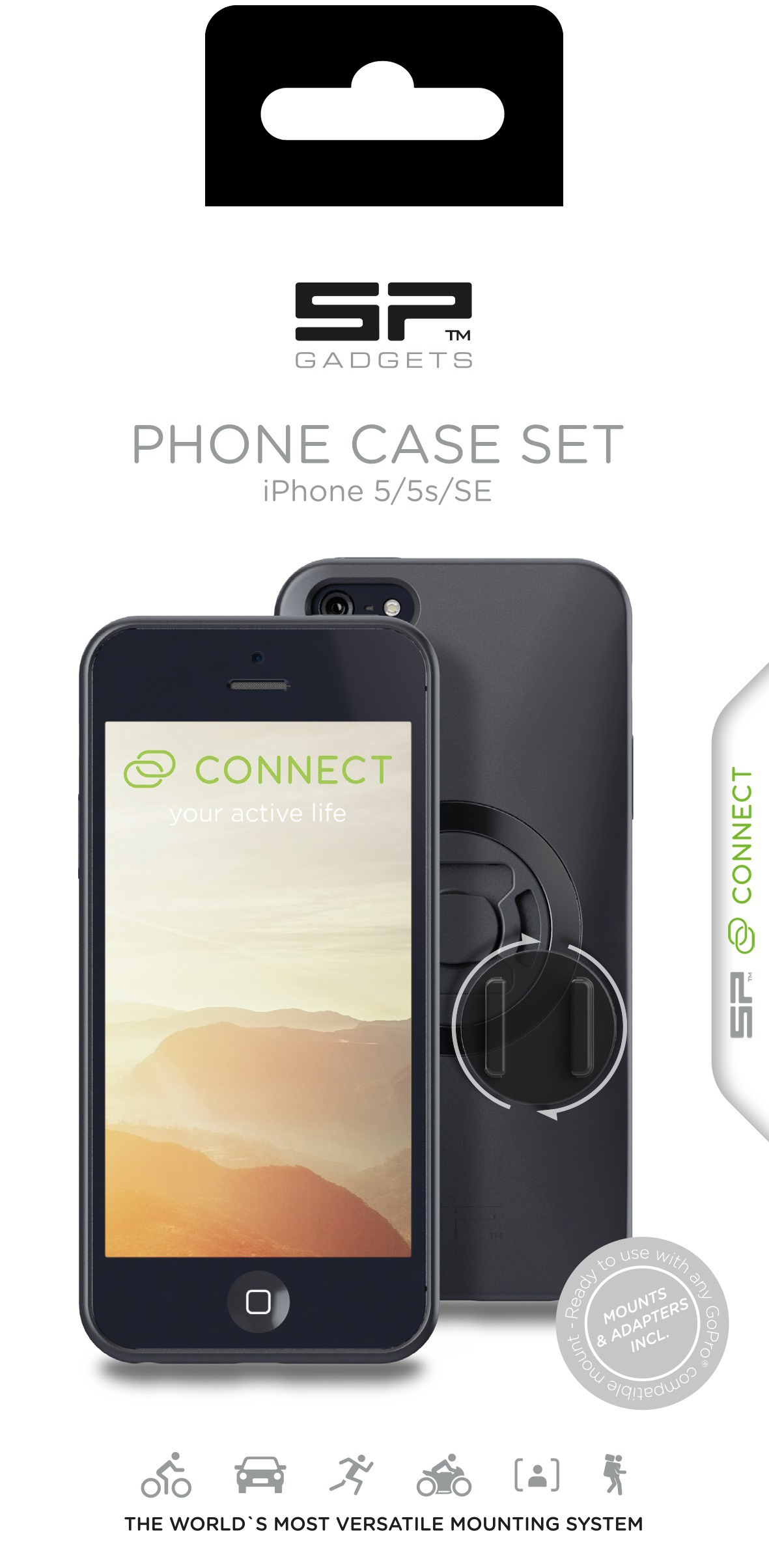 SP CONNECT Phone Case Set Schutzhülle, Schwarz
