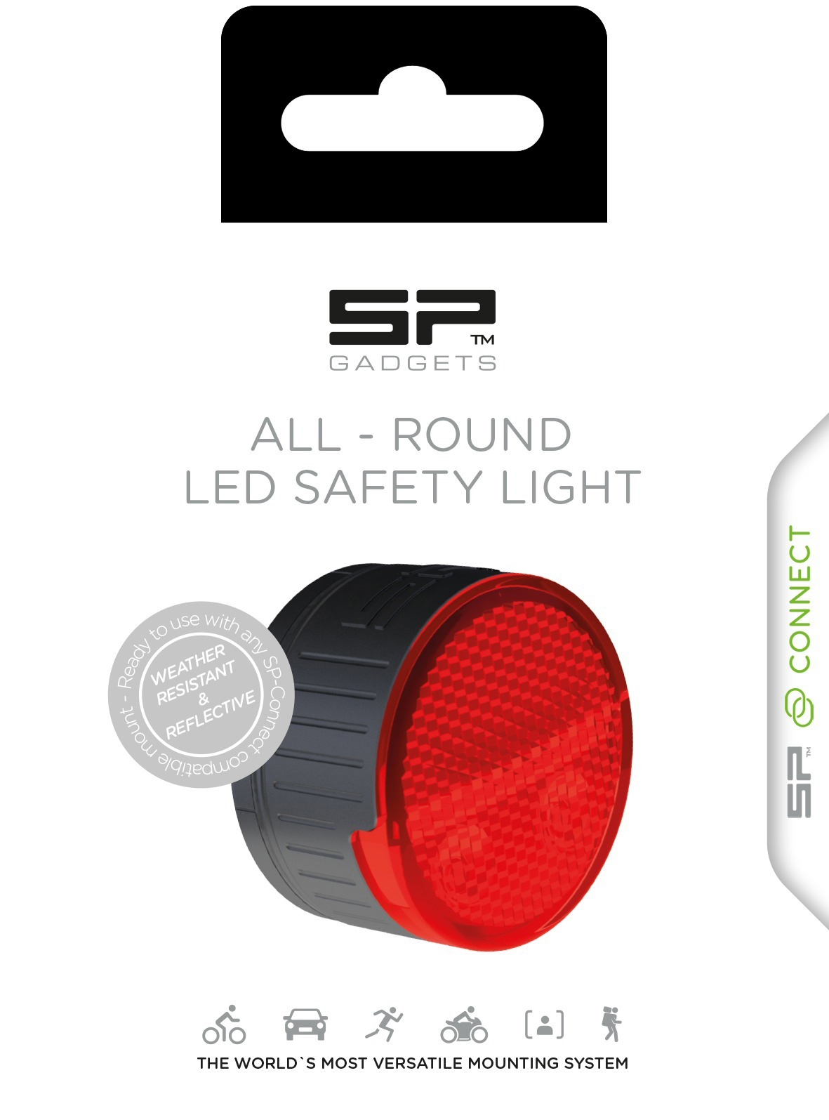 SP CONNECT SP Connect - LED Rot/Schwarz Sport Sicherheitslicht