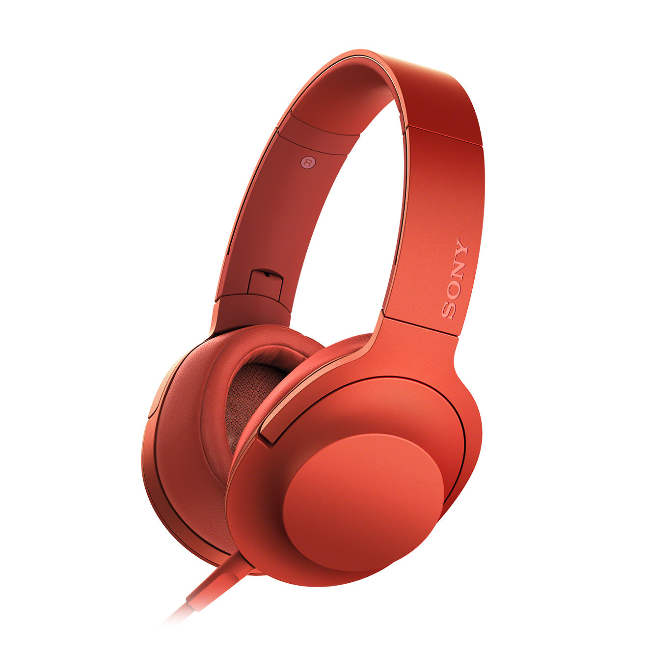 SONY MDR-100AAP, On-ear Kopfhörer Rot