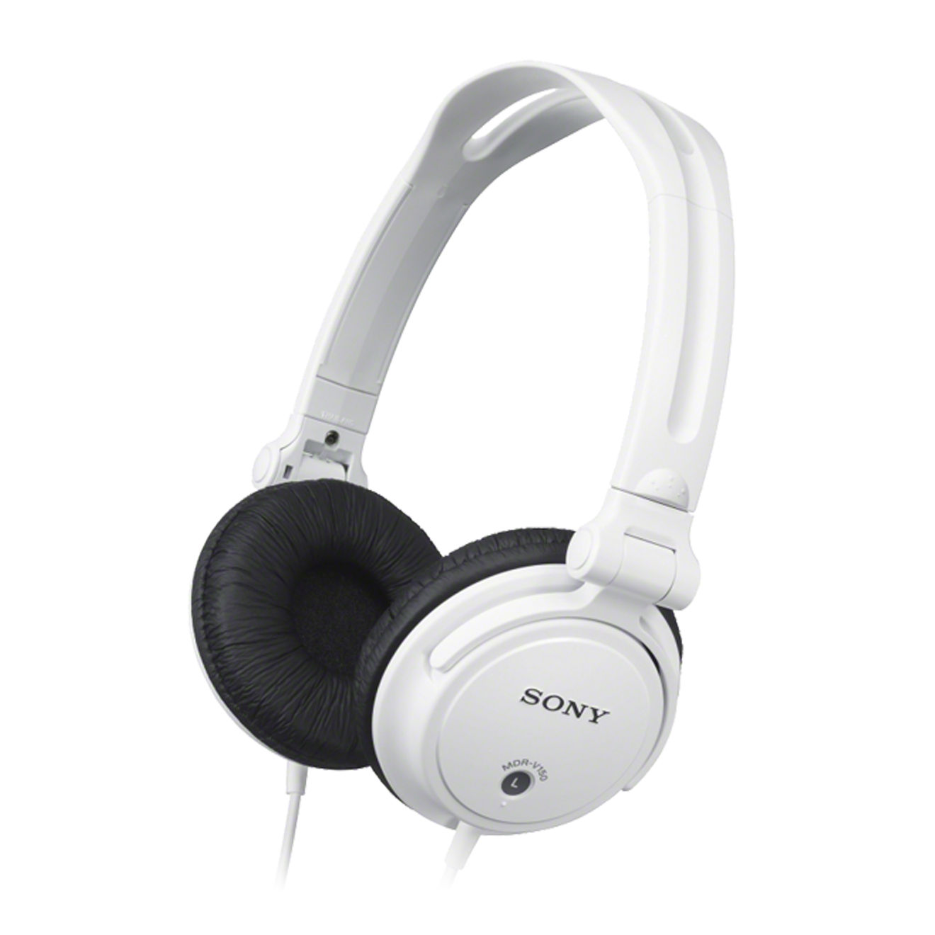 SONY MDR-V150, On-ear Kopfhörer Weiß