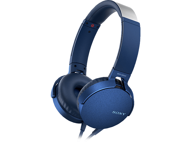SONY MDR-XB550AP, On-ear Kopfhörer Blau | HiFi-Kopfhörer