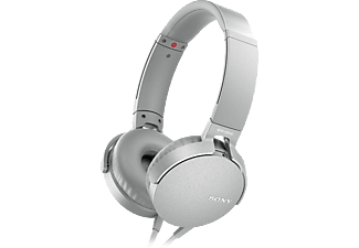 SONY MDR-XB550AP, On-ear Kopfhörer Weiß