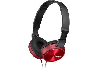 SONY MDR-ZX310AP mit Headsetfunktion, Over-ear Kopfhörer Rot