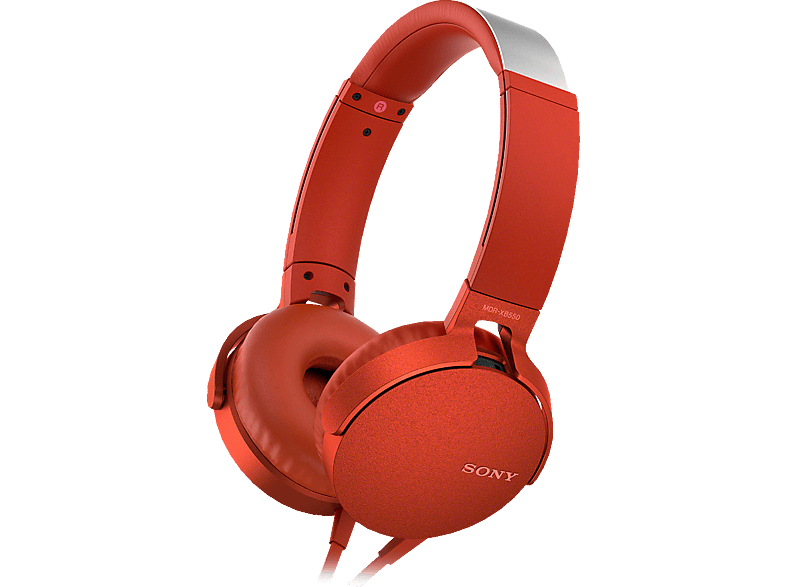 SONY MDR-XB550AP, Rot Kopfhörer On-ear