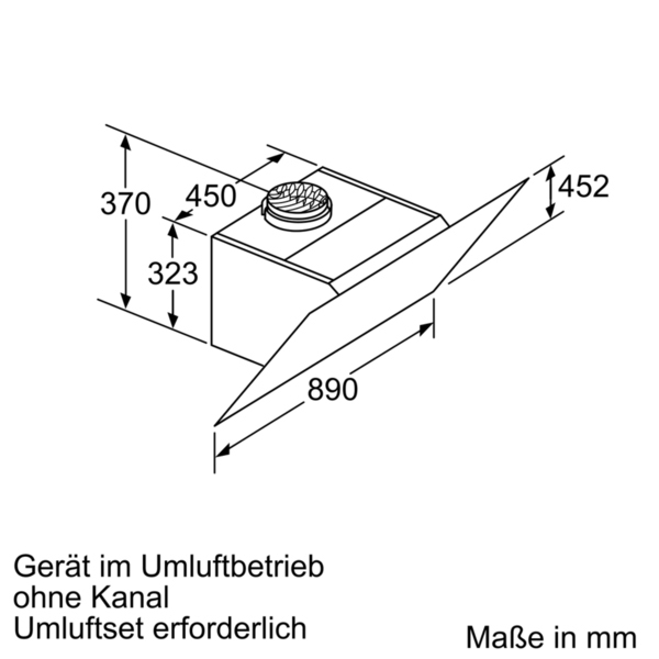 NEFF D95IHM1S0, Dunstabzugshaube (890 mm breit, 499 mm tief)