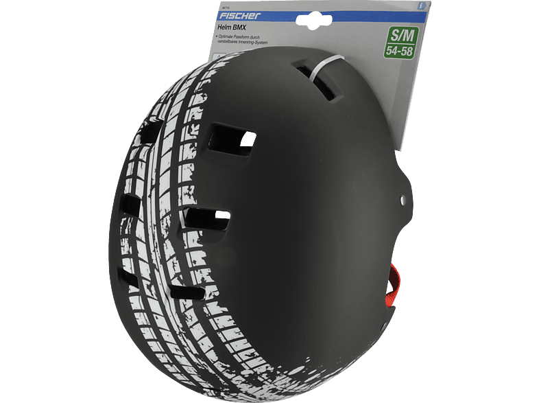 FISCHER 86717 BMX TRACK (Fahrradhelm, 58 - 61 cm, Schwarz)