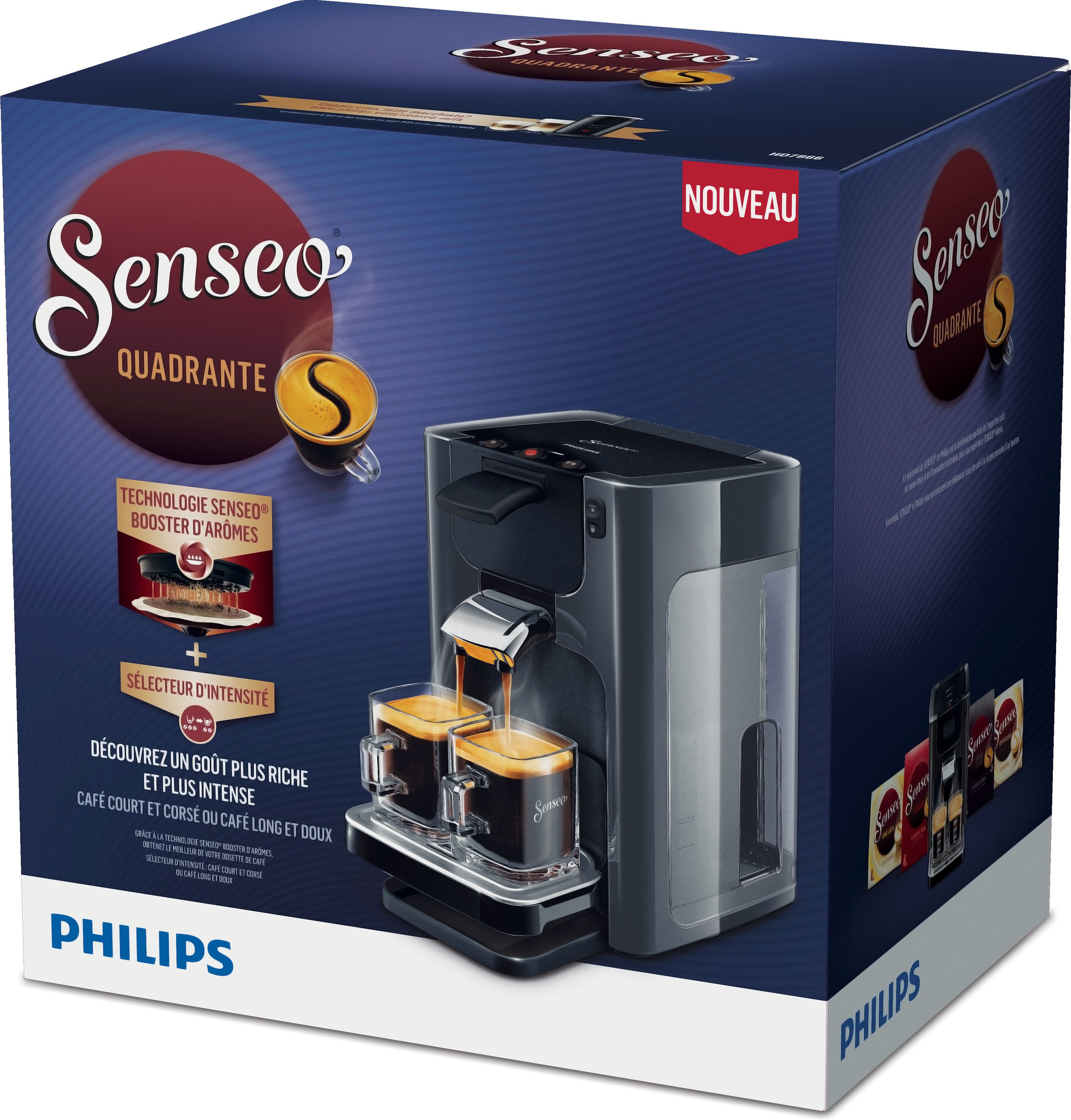PHILIPS SENSEO® Quadrante HD 7868/20 Padmaschine, Kaschmirgrau