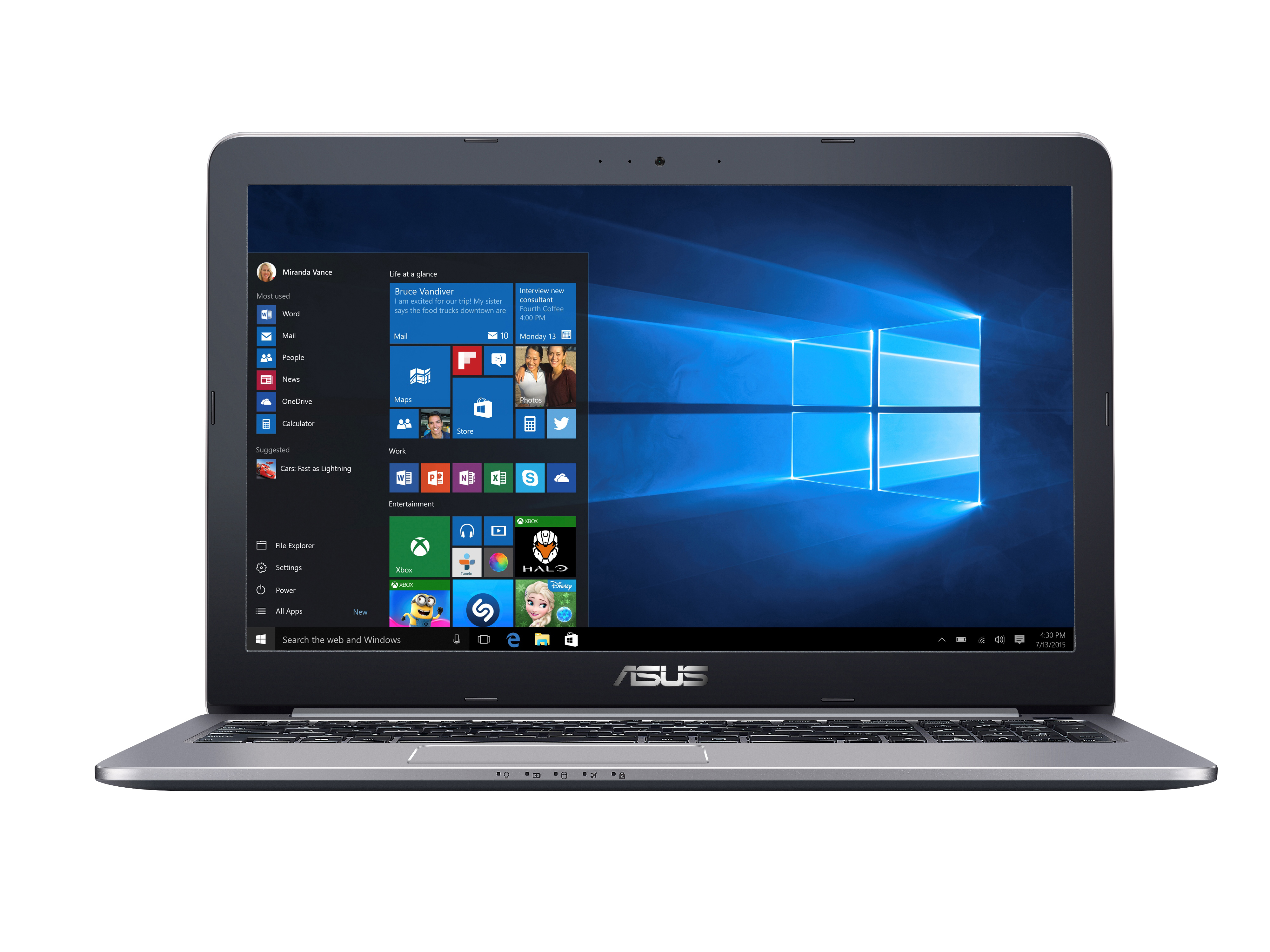 ASUS A501UX-DM194T - 15,6 Zoll - Intel® Core™ i7 i7-6500U - 8 GB - 256 GB - NVIDIA GeForce® GTX 950 - Windows 10 Home (64 Bit)