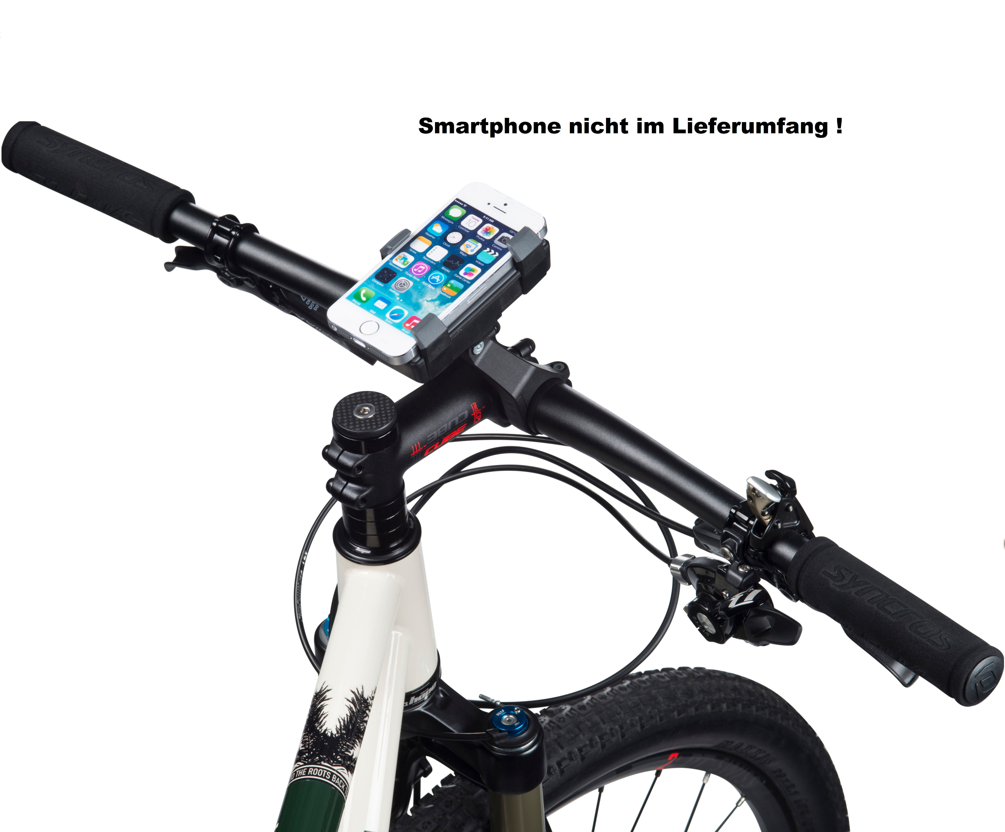 TAHUNA Phone, Fahrrad-Handyhalterung, passend für Smartphones, Schwarz/Grau