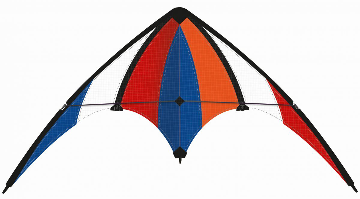Flugmodell Loop Mehrfarbig Sportlenkdrachen GÜNTHER Drachen 100x56cm Delta