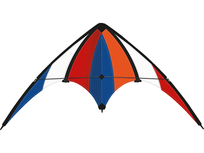 GÜNTHER Delta Loop Mehrfarbig 100x56cm Flugmodell Drachen Sportlenkdrachen