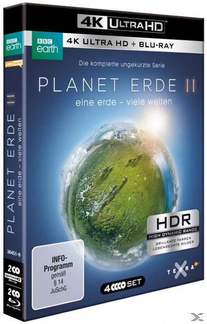 Eine DVD-Hülle mit blauem Hintergrund und einem Bild der Erde.